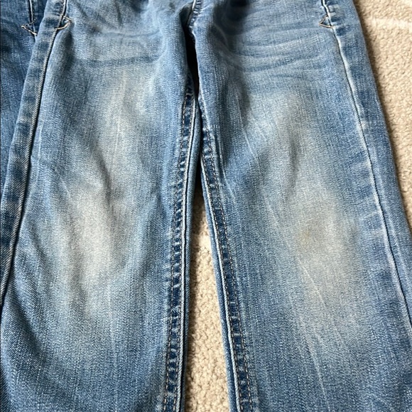 Cat & Jack Blue Denim Jeans with Gray Waistband - Picture 4 of 7